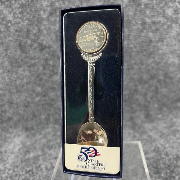 2001 North Carolina US Mint 50 State Quarters Collectible Spoon w/Box