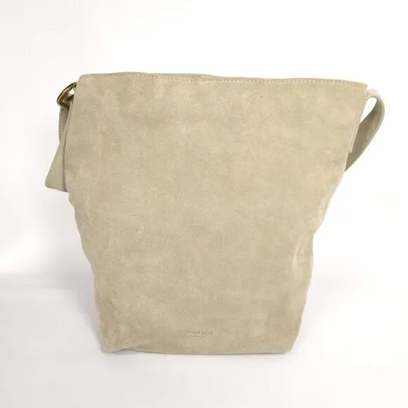 New‎ Margot NEW YORK Kaye Bucket Tote LEATHER Bag Soft Suede Crossbody Green
