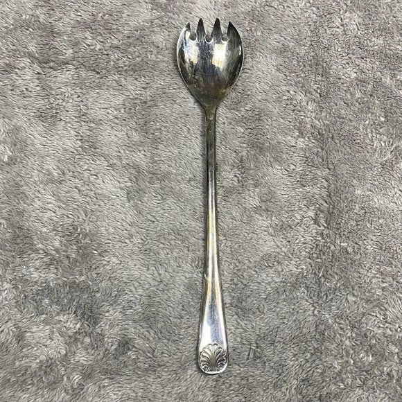 VINTAGE W.A. ITALY SILVERPLATE SALAD Serving Fork Silver Plated