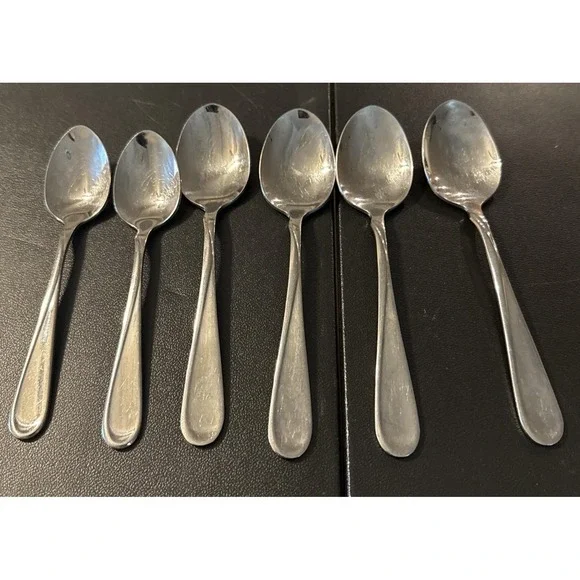 Oneida Satin Flight Stainless Steel Flatware 2 Teaspoons 4 Soup Spoons Spoon