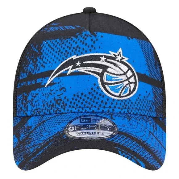 Orlando Magic Hat Cap New Era NBA 9FORTY Trucker Men‎ Adjustable Blue Black NWT