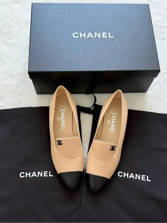 \NEW!!! CHANEL women loafers black/beige size 36 EU Authentic Retail 900$