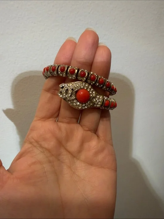 CHANEL 2008 Resort Collection coral snake wrap around bracelet.