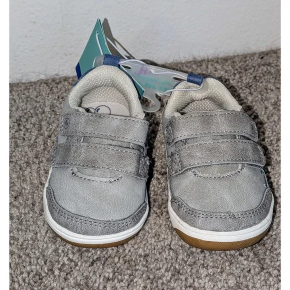 Stride Rite Surprize Gray Sneakers Machine Washable‎ Memory Foam Size 3M NEW