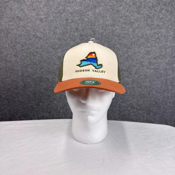 Legacy Trucker Hat Hudson Valley NY Adjustable Snapback Green Orange New York