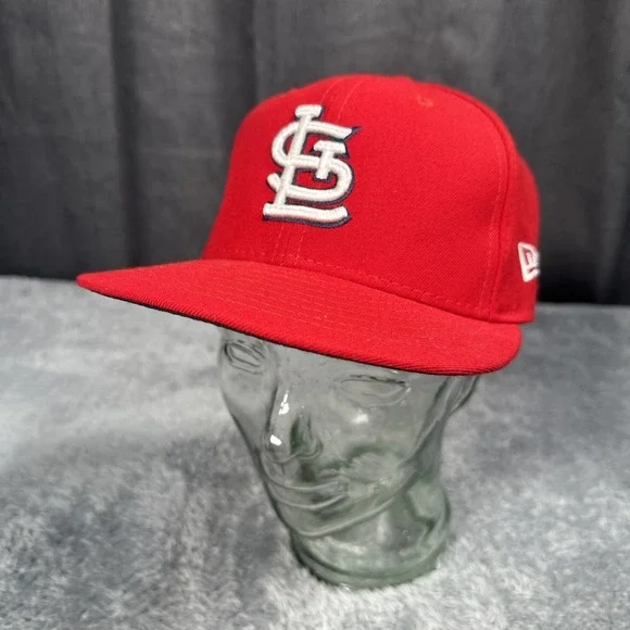 New Era 59FIFTY St. Louis Cardinals Red Fitted Cap Size 7 1/4 Red STL Baseball