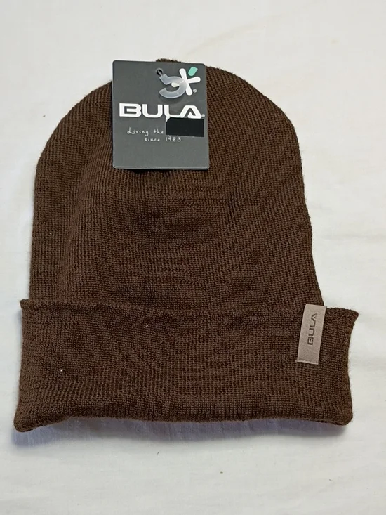 NWT Bula Men's Fall Beanie Brown Knit Beanie Winter One Size