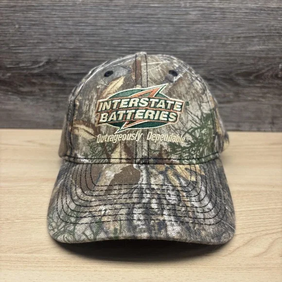 Interstate Batteries Hat Cap Snap Back Camo Realtree Hunting‎ Advertising Mens