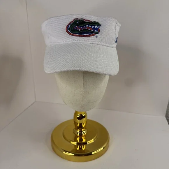 NCAA Florida Gators Football Visor Hat Mens One Size White Performance Sports
