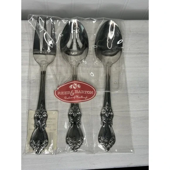 Reed & Barton Heritage Mint Marlborough 18/10‎ Stainless 3 serving pieces