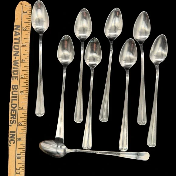 International‎ Silver Stainless Steel Cape Cod Iced Tea Spoons 10 Long Handle