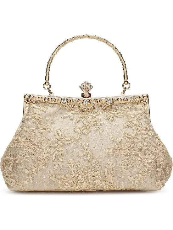 1920s Vintage Floral Embroidery Clutch Purse | Elegant Evening Handbag for