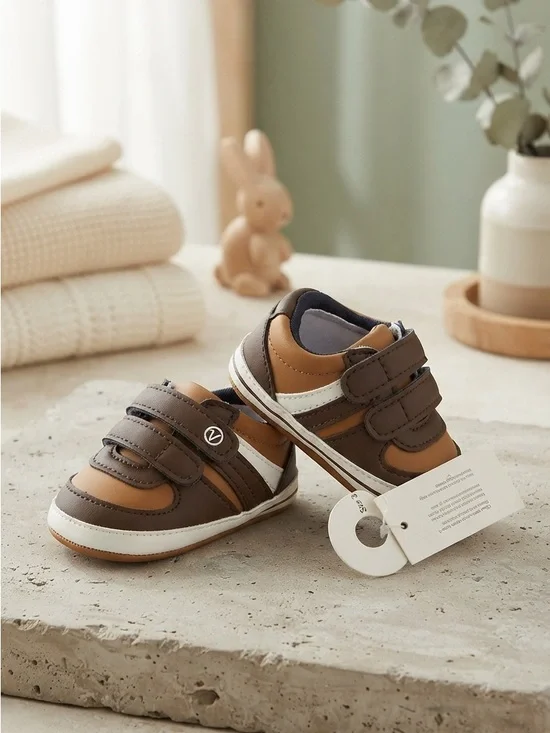 Sperry Toddler Brown & Tan Double Velcro Sneakers
