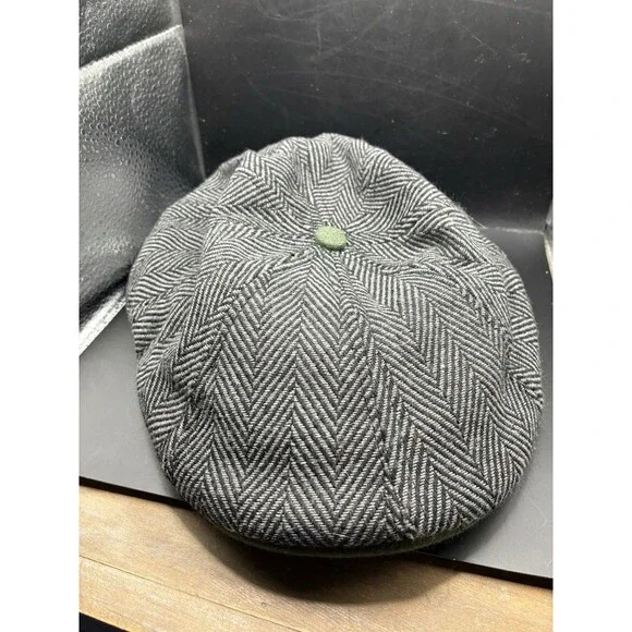 Boston Scally Co Hat Newsboy Scally Mens Small Herringbone Plaid Galway Tweed