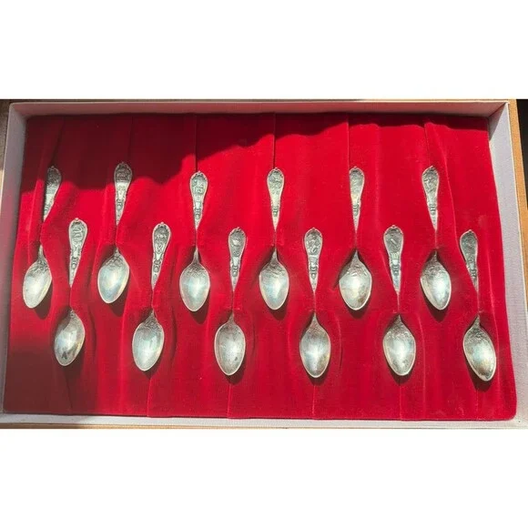 Spoons Gorham Sterling Silver 925 1894 Zodiac Demitasse Spoons Full Set Of 12
