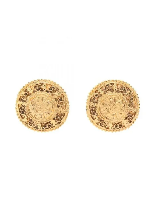 Chanel Earrings CC Logo Round