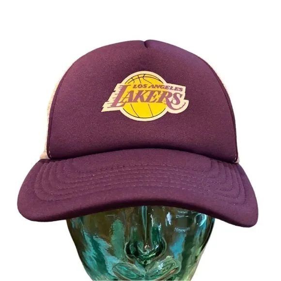 Lakers Mesh Trucker SnapBack Old School Retro Cap Hat Adult