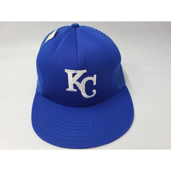 Vintage Kansas City Royals Active‎ Generation Mesh Trucker Snapback Hat Cap MLB