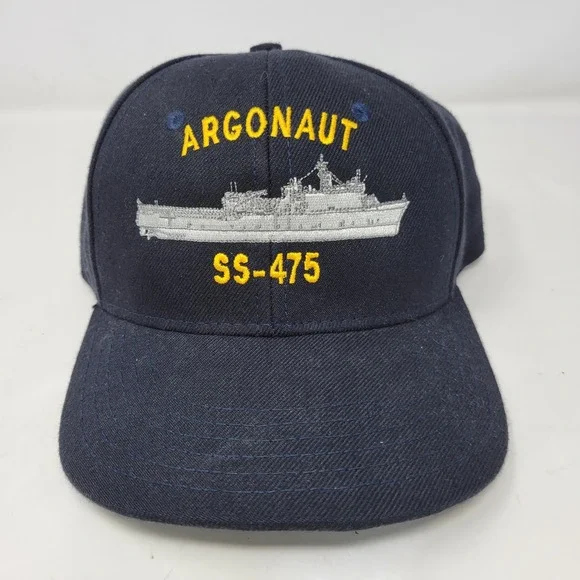 USAMM USS Argonaut SS-475 Navy Blue Submarine Military Hat Made USA Adjustable