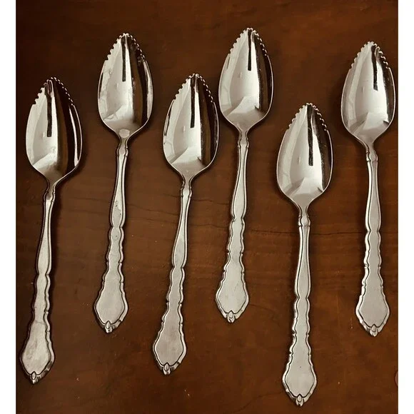 Oneida Brahms Set of 6 Grapefruit Spoons  Community Stainless Flatware