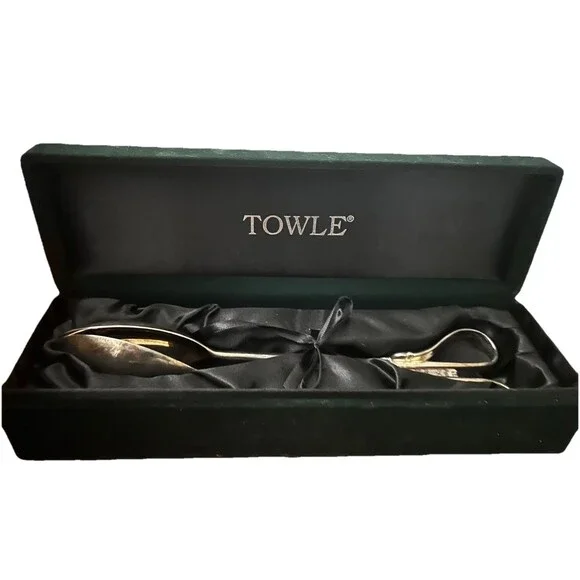 Towle Vintage Silver-plated Copenhagen  Salad Tongs 10 1/2