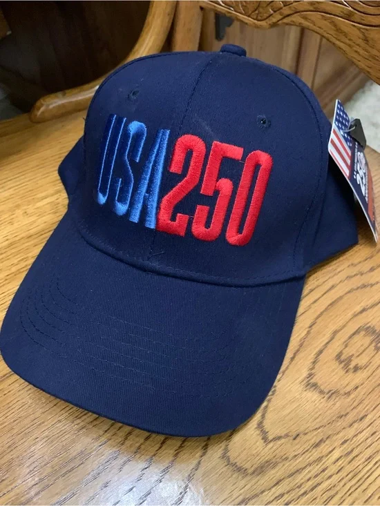 USA 250 Embroidered Navy Baseball Cap