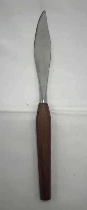 Vtg Mode Danish Steak Knife Teak Wood Handle Stainless Sheffield England MCM