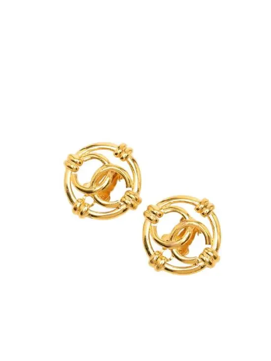 Chanel Cc Logo Clip-On Earrings Metal #299358C73B