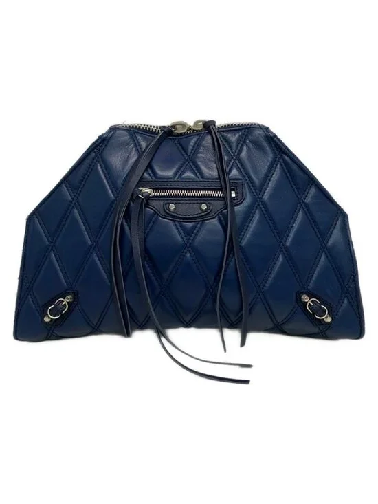 Balenciaga Clutch Navy Quilted Leather