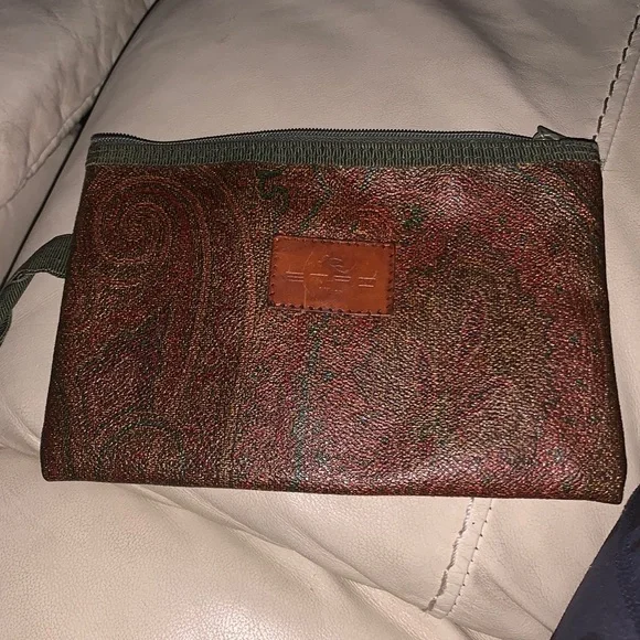 Authentic Etro Clutch Bag Bondeaux PVC Vintage On Sale‎