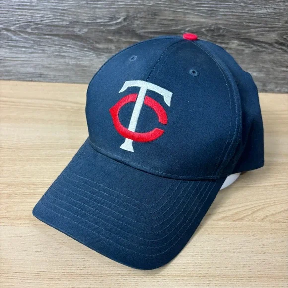 Vintage Minnesota Twins Hat Cap Snapback Blue Red Plain Logo MLB‎ Baseball