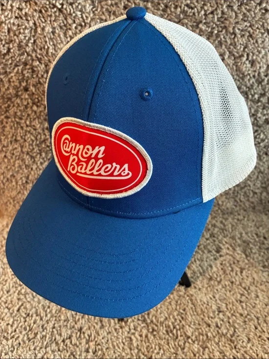 Cannon Ballers Blue & White Mesh SnapBack Trucker Hat
