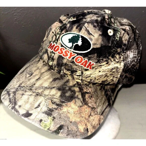 Mossy Oak Camouflage Logo Trucker Cap AOP CAMO Embroidered Logo