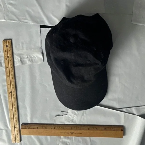Black Baseball Cap Adjustable Cotton Dad Hat Casual Style‎