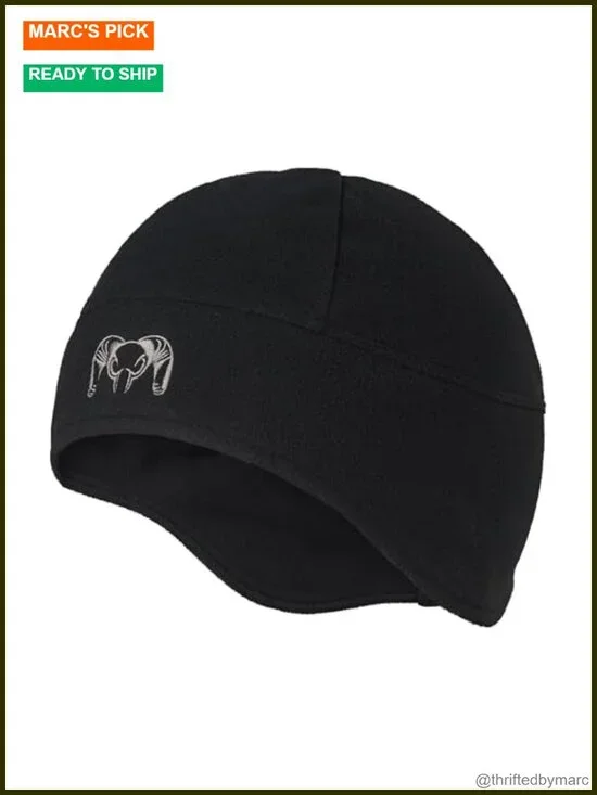 Windproof Fleece Beanie, Ultra-Quiet Micro-Fleece, 4-Way Stretch,