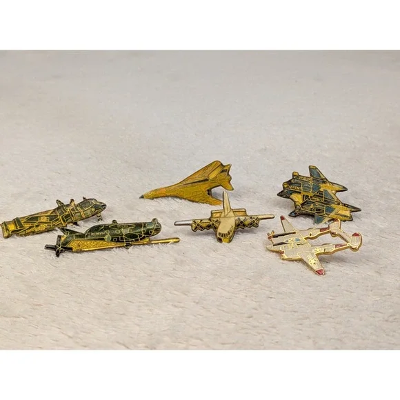Vintage Military Aircraft Pin Lot 6 Total Army Marines Navy Air Force‎ Rare