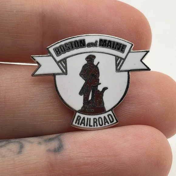 Boston And Maine Railroad Train New England Lapel Hat Pin