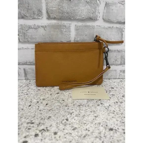 Lucky Brand Genuine Leather Wristlet Wallet, NWOT