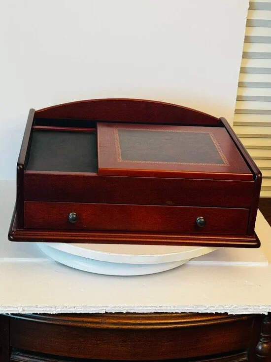 Vtg Mele & Co Davin Men's Valet Jewelry Box 14x11