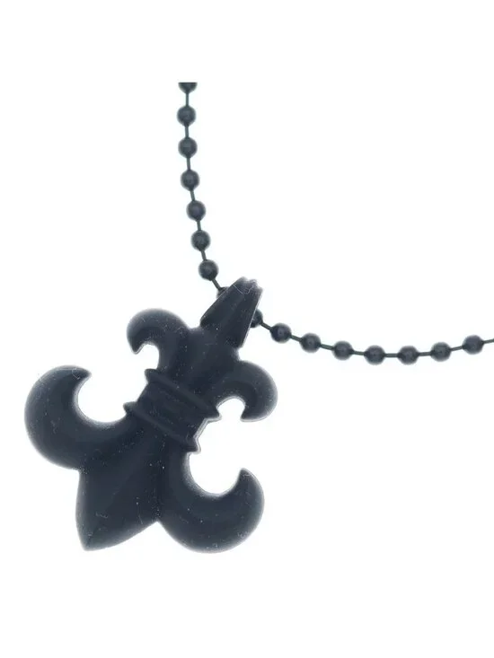 Chrome Hearts Rubber BS Fluer BS Flare Necklace Silicone Black