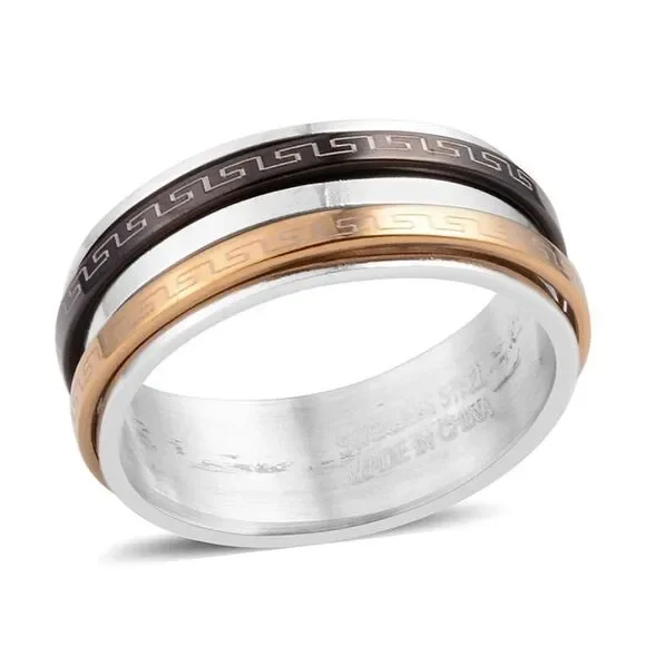 Spinner Ring ION Plated Gold Size 11