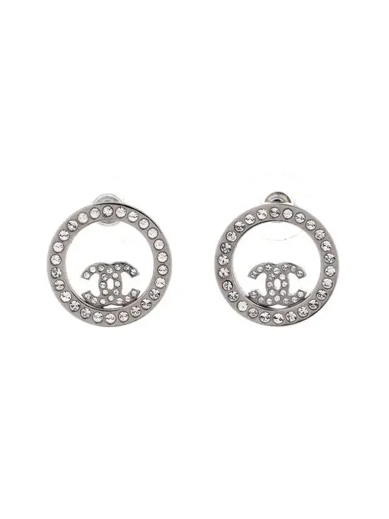 Chanel Round Cc Cut Out Stud Earrings #303975C74B