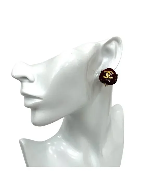 Chanel Cc Logo Clip-On Earrings Metal #209743C15B
