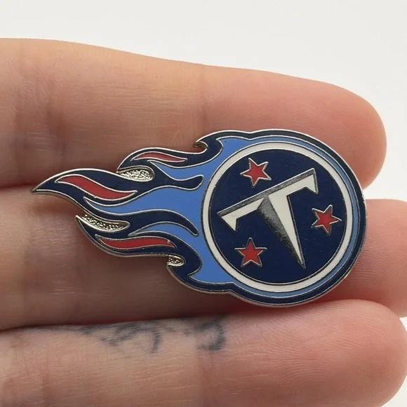 Tennessee Titans Flames Logo NFL Football Lapel Hat Pin