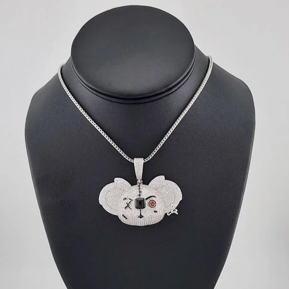 Wildly Cute: 925 Sterling Silver Koala Face Necklace