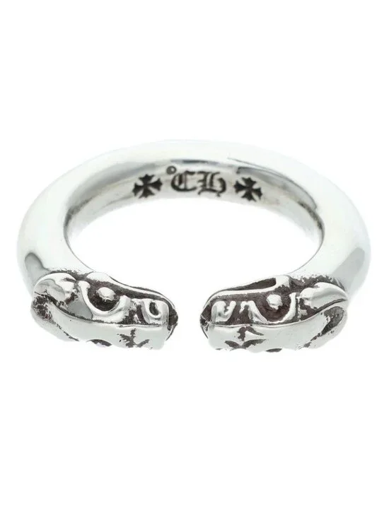 Chrome Hearts Double Dog Ring Dog Silver