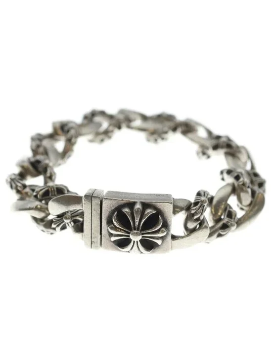 Chrome Hearts ID Box Fncy Chx Box ID Fancy Link Bracelet Silver
