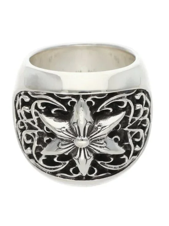 Chrome Hearts Clssc Oval Star Classic Silver Ring