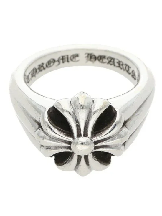 Chrome Hearts Cutout CH Pls Sml Small Plus Silver Ring