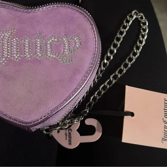 Juicy Couture Lavender Heart Wristlet – NWT – Y2K – Cute Mini Bag